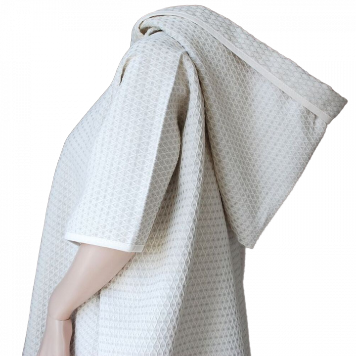 Poncho toalla de lino con capucha