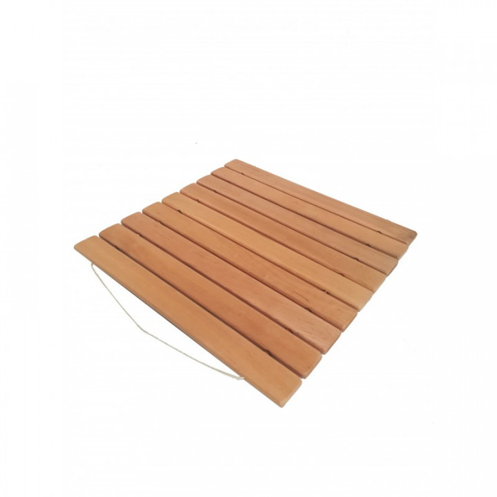 Alfombra de madera, aliso 40x40 cm.