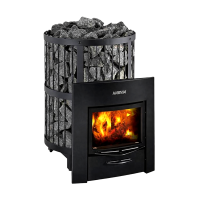 Estufa de leña para sauna - HARVIA Legend 240 Duo, negra