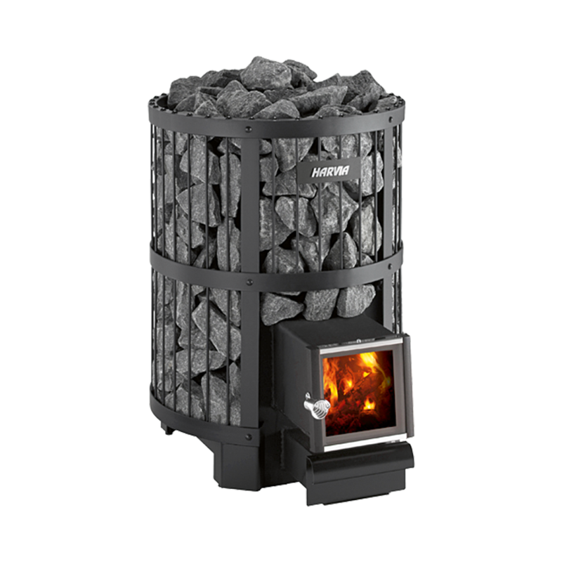 Estufa de leña para sauna - HARVIA Legend 240 SL BimSchV2, negra