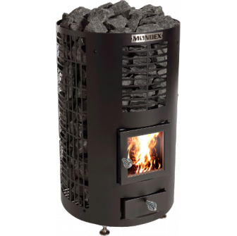 Estufa de sauna de leña MONDEX KLAPI, negra