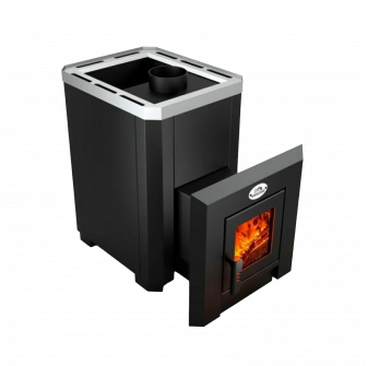 Estufa de sauna de leña Nova Klassik 12 con puerta de cristal