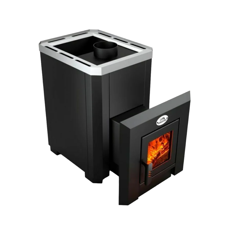 Calentador de sauna de leña - NOVA KLASSIK 26 con puerta de cristal