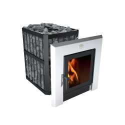 Calentador de sauna de leña - NOVA PANORAMA 18 con red 