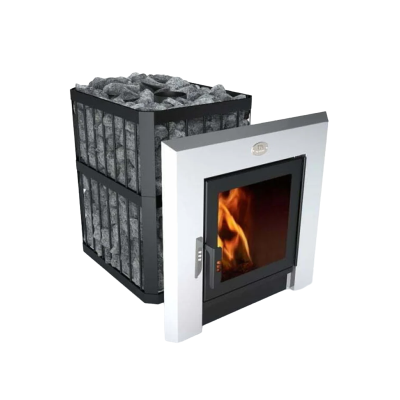 Calentador de sauna de leña - NOVA PANORAMA 18 con red