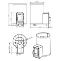 Estufa de sauna de leña - STOVEMAN 13R-LS - 2