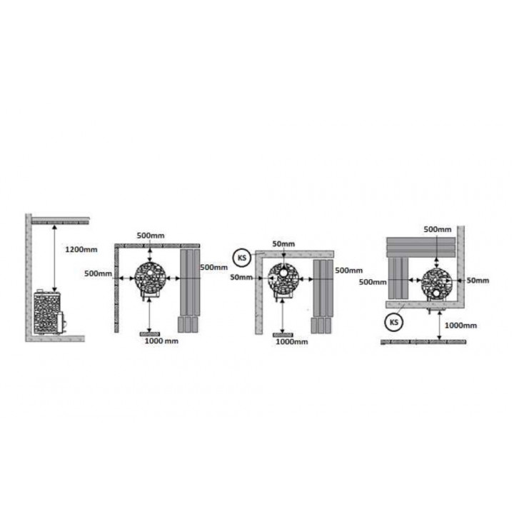 Estufa de sauna de leña - STOVEMAN CROWN 20R-LS