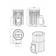 Estufa de sauna de leña - STOVEMAN CROWN 20R-LS