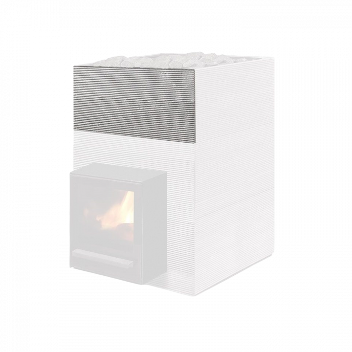 Estufa de leña para sauna - TULIKIVI KINOS 20 RIGATA, capa de piedra adicional para el portal