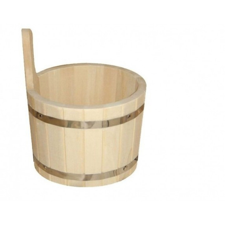 Cubo de madera con inserto de plástico, 5 l