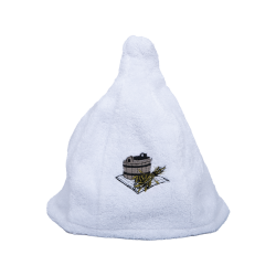 Gorro de sauna de algodón - BLANCO 