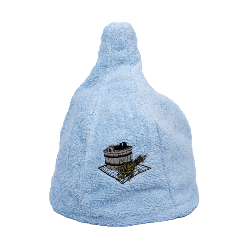 Gorro de sauna de algodón - AZUL CLARO