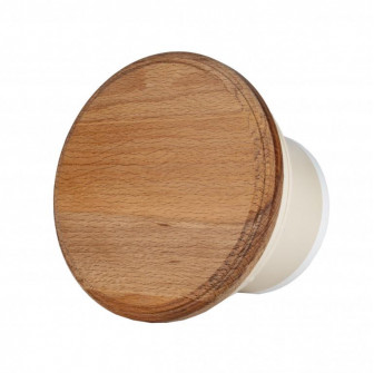 Ventilador de sauna MM-S con válvula antirretorno y acabado en madera redonda d/100mm