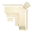 Banco de sauna modular PREMIUM, Aspen - 16