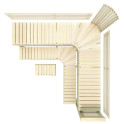 Banco de sauna modular PREMIUM, Aspen - 9