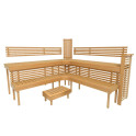 Banco de sauna modular PREMIUM, Aliso - 8