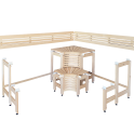 Bancos modulares para sauna con diseño “Sun Corner” 2114 × 2696 mm - 2