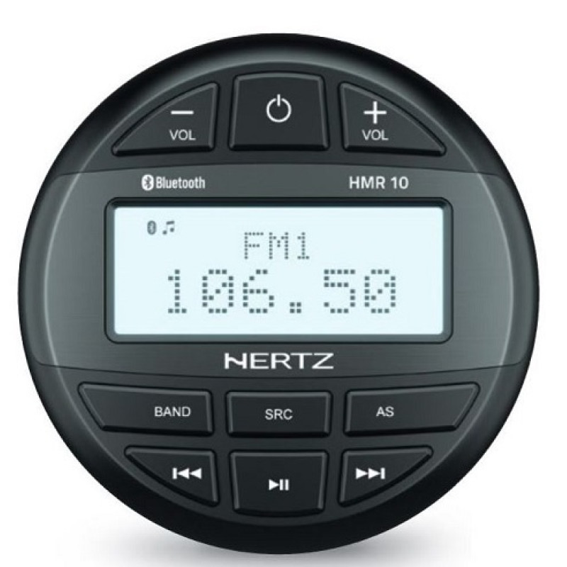 Centro de música HMR 10D, sin altavoces, resistente al agua, negro