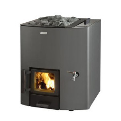 Estufa de sauna de leña - NARVI NC 20 VS con depósito de agua 