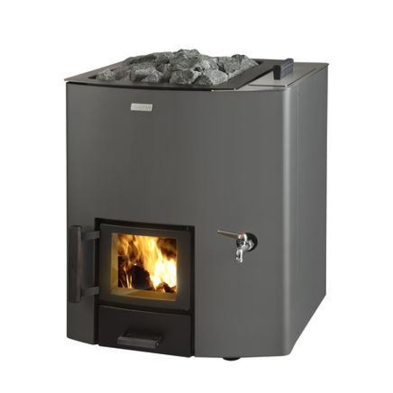 Estufa de sauna de leña - NARVI NC 20 VS con depósito de agua