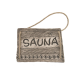 Placa de puerta SAUNA, oscura