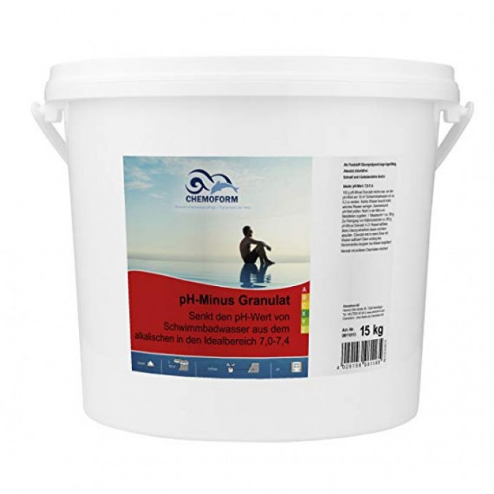 Gránulos de pH minus CHEMOFORM, 15 kg