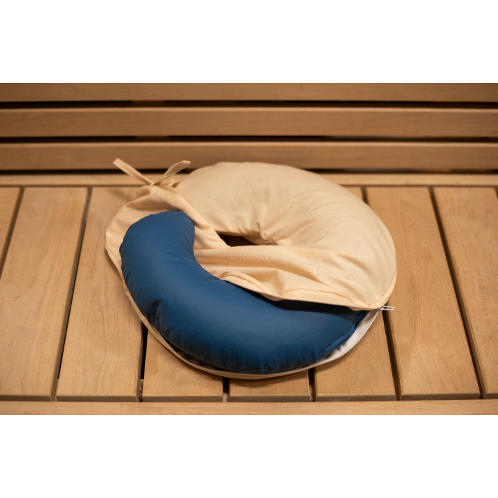 Almohada para procedimientos de sauna, color arena, 30 × 30 cm