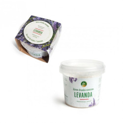 Sal marina con aceite esencial de lavanda