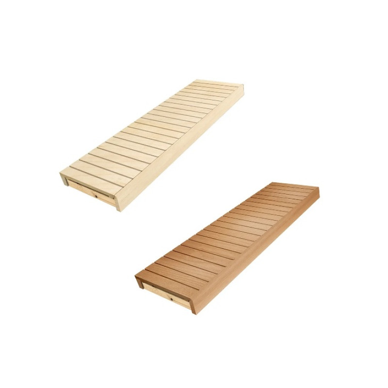 Banco de sauna, álamo temblón / aliso, 600x1600-2400 mm