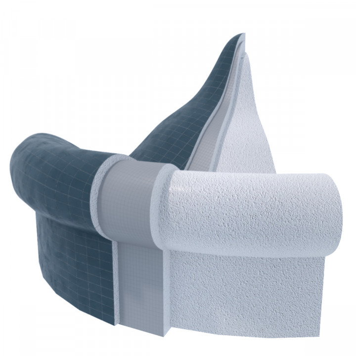 Asiento de sauna de vapor V-1, extremo del asiento