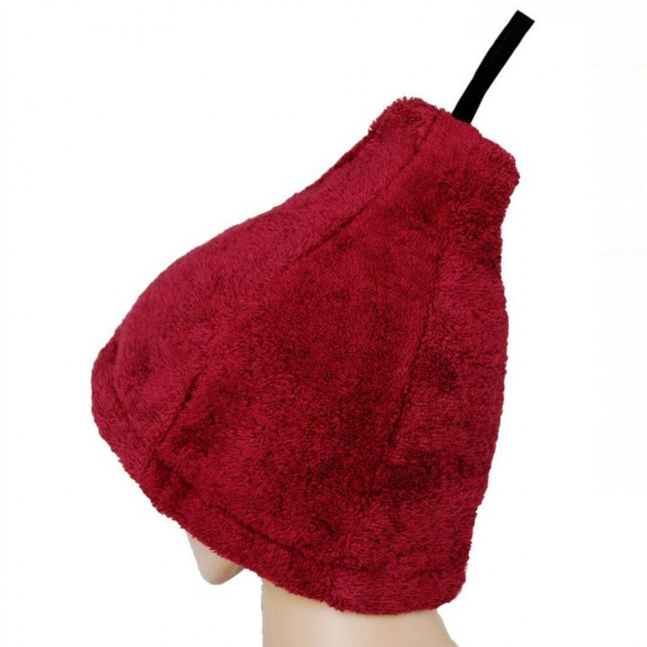 Set de regalo en caja para ELLA. Gorro y delantal de sauna para mujer - BURDEOS