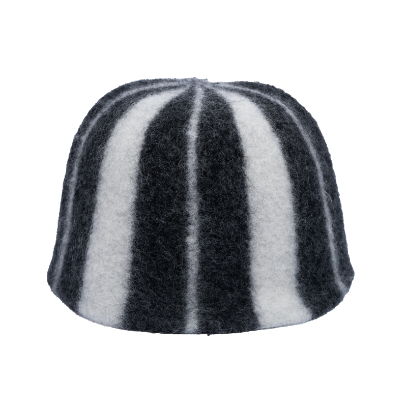 Gorro de sauna: rayas, blanco y negro