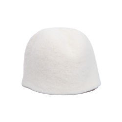 Gorro de sauna - Blanco, lana  Gorro de sauna - Blanco, lana