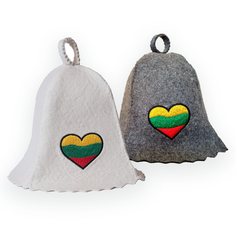 Gorro de sauna: corazón lituano