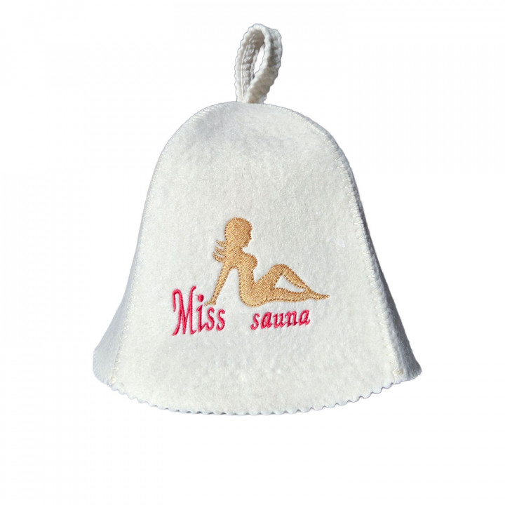 Gorro de sauna - Señorita Sauna, blanco