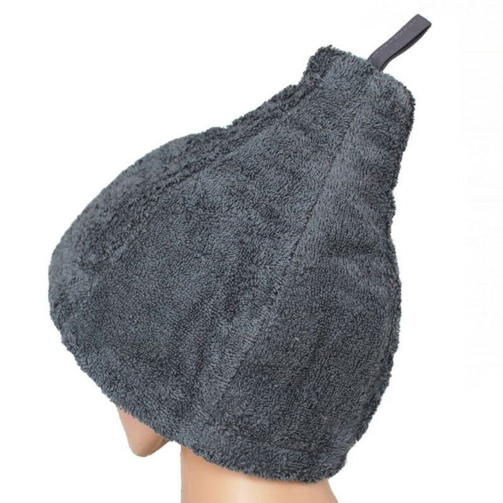 Set de regalo en caja para ÉL. Gorro y delantal de sauna para hombre - GRIS