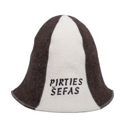 Gorro de sauna - PIRTIES ŠEFAS, de rayas  Gorro de sauna - PIRTIES ŠEFAS, de rayas