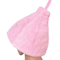 Set de regalo en caja para ELLA. Gorro y delantal de sauna para mujer - ROSA - 1