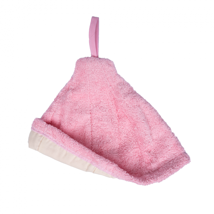 Set de regalo en caja para ELLA. Gorro y delantal de sauna para mujer - ROSA