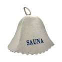 Gorro de sauna - SAUNA, con letras azules - 1