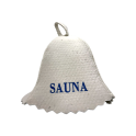 Gorro de sauna - SAUNA, con letras azules - 0