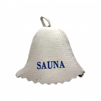 Gorro de sauna - SAUNA, con letras azules