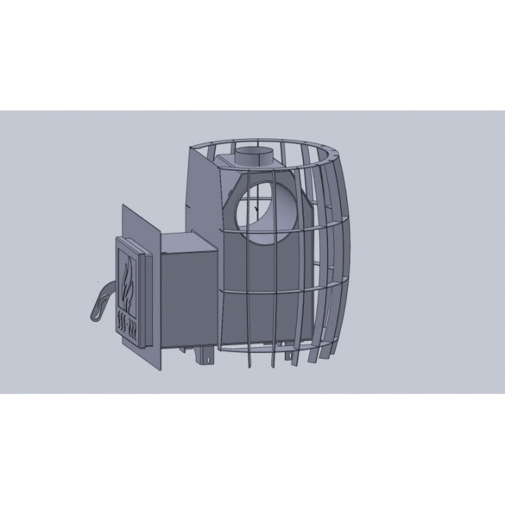 Estufa de sauna de leña - TEPLODAR BARREL 16 con puerta de cristal
