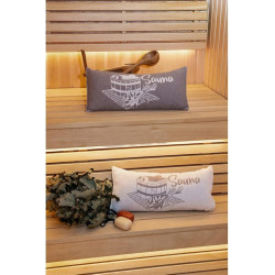 Almohada de sauna, de color marrón grisáceo 