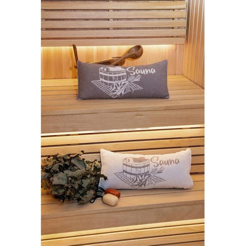 Almohada de sauna, de color marrón grisáceo