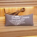 Almohada de sauna, de color marrón grisáceo - 1
