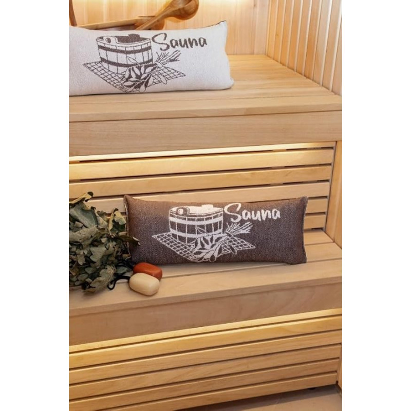 Almohada de sauna, marrón