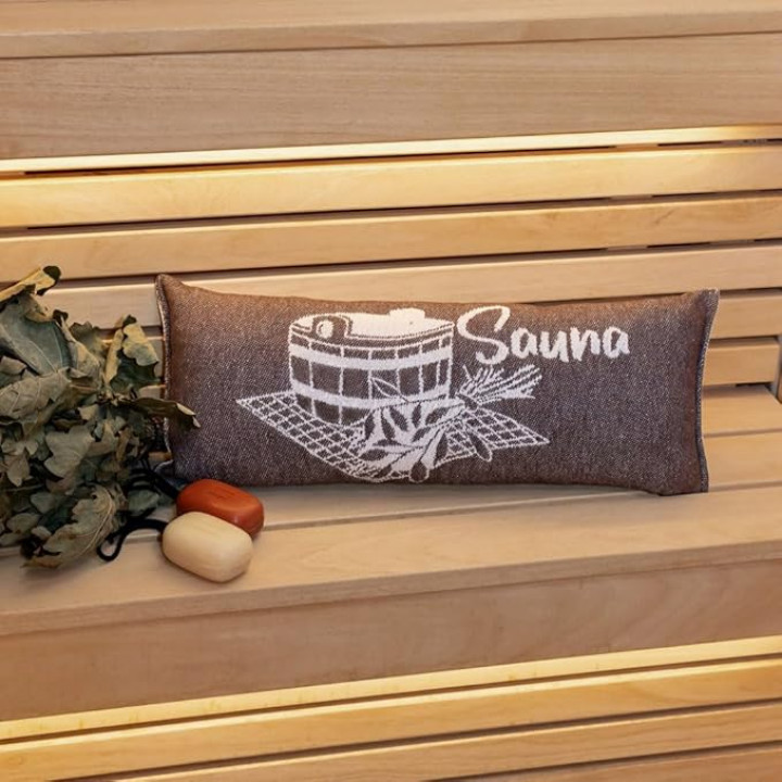 Almohada de sauna, marrón