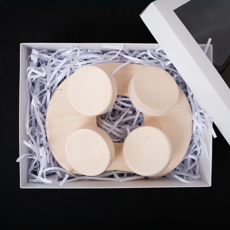 Almohada de sauna para sauna, en caja de regalo, madera de álamo