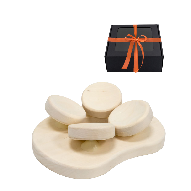 Almohada de sauna para sauna, en caja de regalo, madera de álamo